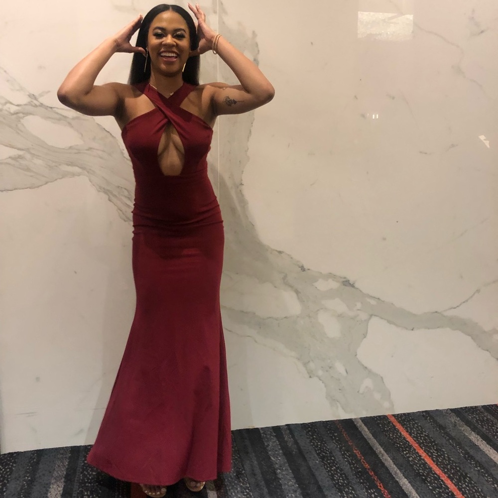 Burgundy formal dress